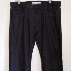 Express Rocco slim fit straight leg black men's jeans size 36x32 EUC